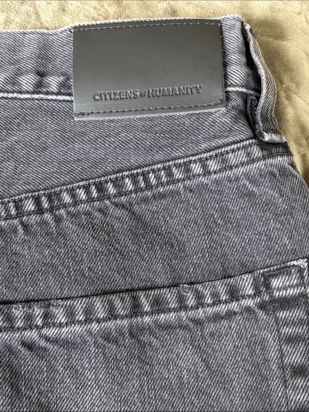 Citizens of Humanity Ayla Jean Shorts Vintage Black size 27 long 9" inseam jorts - Picture 13 of 16